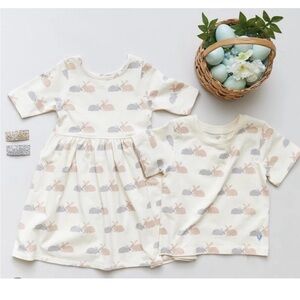Pink Chicken Organic Cotton Easter Bunnies Steph Dress Boden 3T